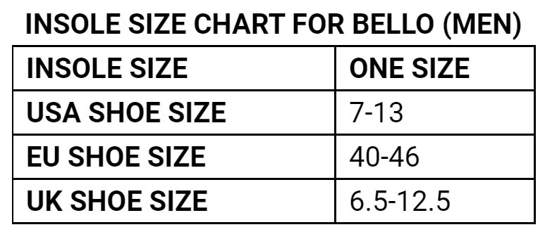 VoxxBELLO Mens Thin Insole 5